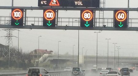 Yağışa görə hava limanı yolunda sürət həddi endirilib