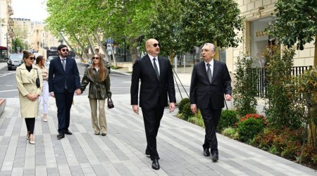 İlham Əliyev Bakının İslam Səfərli küçəsinin yenidənqurmadan sonra açılışında iştirak edib
