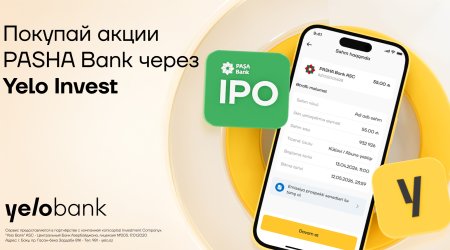 
Станьте акционером PASHA Bank с Yelo Invest!
