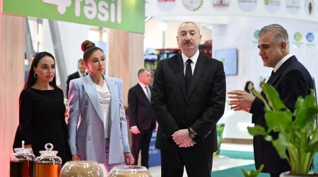 İlham Əliyev 19-cu "Caspian Agro Week" və 31-ci "InterFood Azerbaijan" sərgiləri ilə tanış olub