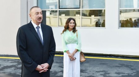 Президент Ильхам Алиев и первая леди Мехрибан Алиева совершили поездку в Джебраильский район