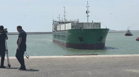 Turkmenistan sends first domestically-built cargo vessel to Baku