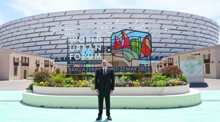 İlham Əliyev Bakı Olimpiya Stadionunun ərazisində WUF13 ilə bağlı görülən işlərlə tanış olub