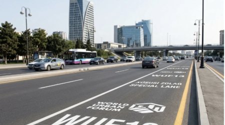 Bakıda WUF13 üçün ayrılmış xüsusi zolaqlara daxil olan sürücülər cərimələnəcək