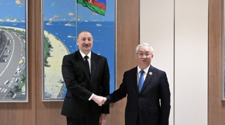 İlham Əliyev Çin Dövlət Şurasının Baş nazirinin müavinini qəbul edib
