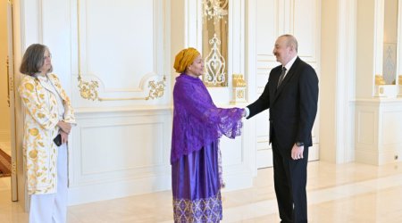 Амина Мохаммед у Ильхама Алиева