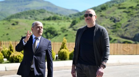 Ильхам Алиев в селе Бёюк Галадереси