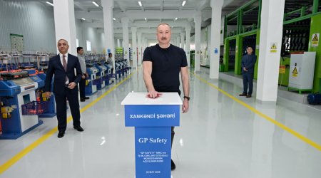 Prezident Xankəndidə iş əlcəkləri istehsalı müəssisəsinin açılışında iştirak edib - Yenilənib