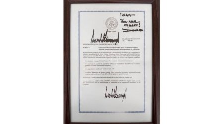 Президент Ильхам Алиев выразил благодарность Дональду Трампу