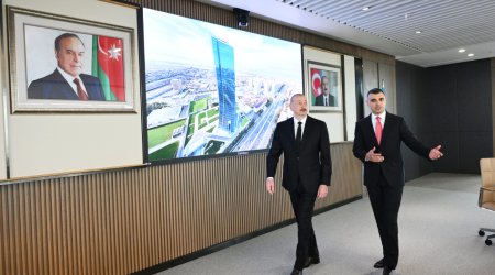 President Ilham Aliyev attended opening of new building of Central Bank