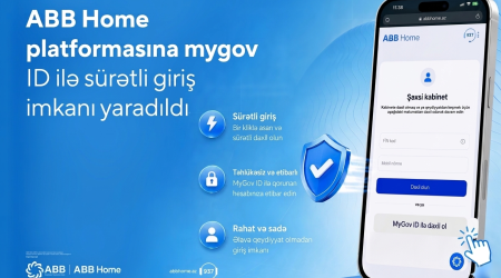 ABB Home platformasına Mygov ID ilə daha sürətli giriş imkanı!