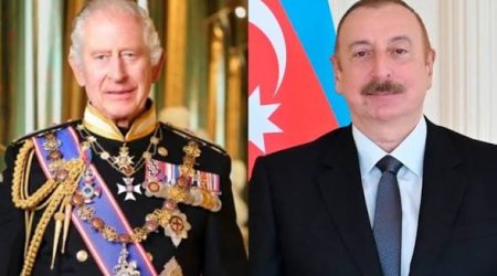 Президент Ильхам Алиев поздравил Чарльза III