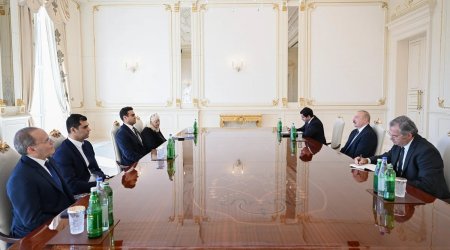 Əliyev ABŞ Konqresinin Nümayəndələr Palatasının üzvünü qəbul edib