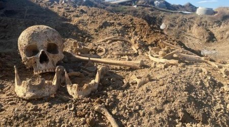 Ağdamda qazıntı zamanı insan skeletinə bənzər qalıqlar aşkarlanıb