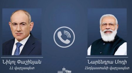 Modi və Paşinyan Hindistan-Ermənistan əməkdaşlığının gücləndirilməsini müzakirə ediblər
