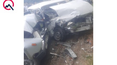 Ağdamda maşınlar toqquşub, 4 nəfər xəsarət alıb