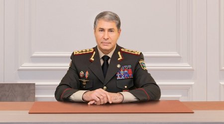 Azerbaijan interior minister congratulates police on 108th anniversary