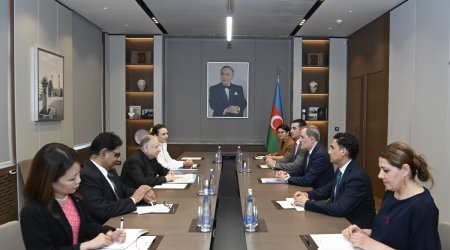 Ceyhun Bayramov BMT Baş katibinin xüsusi elçisi ilə görüşüb