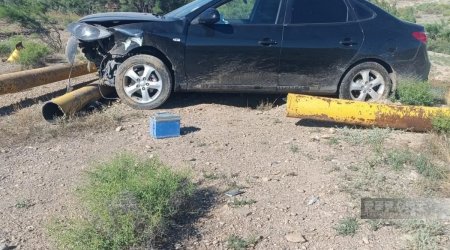 Ordubadda avtomobil qaz xəttinə çırpılıb, təchizat dayandırılıb