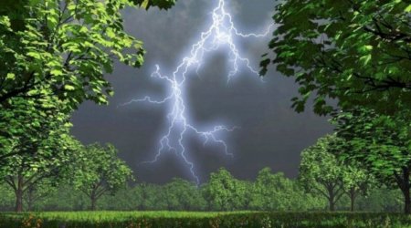Bəzi rayonlarda şimşək çaxır - faktiki hava açıqlanıb