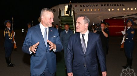Slovakiya Prezidenti Azərbaycana rəsmi səfərə gəlib