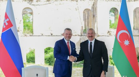 Prezidentin sosial media hesablarında Peter Pelleqrini ilə Şuşa görüşündən daha bir video paylaşılıb