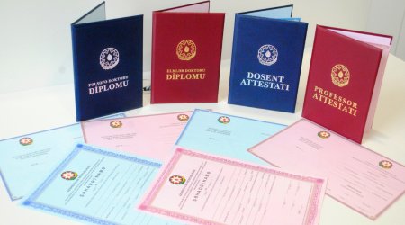 Azərbaycanda altı ayda 15 nəfərə professor, 122 nəfərə dosent elmi adı verilib