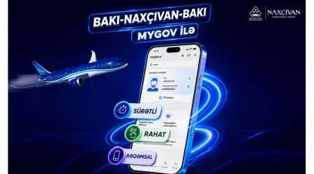 Bakı&ndash;Naxçıvan aviareyslərində "mygov"la rəqəmsal qeydiyyatabaşlanılıb
