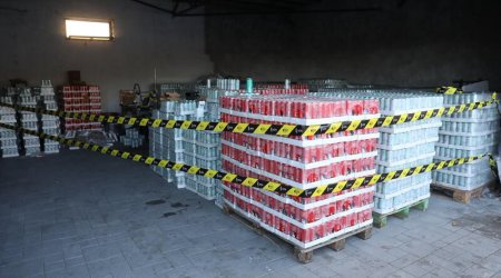 Xəzər rayonunda son istifadə tarixi dəyişdirilmiş 49 mindən çox içki məhsulu müsadirə olunub