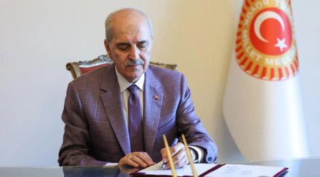 TBMM sədri "Terrorsuz Türkiyə"yə dair qanun layihəsini imzalayıb