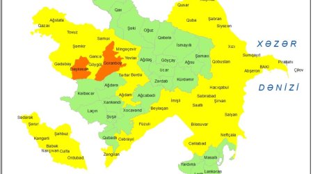 Küləkli hava şəraiti ilə bağlı sarı və narıncı xəbərdarlıq verilib