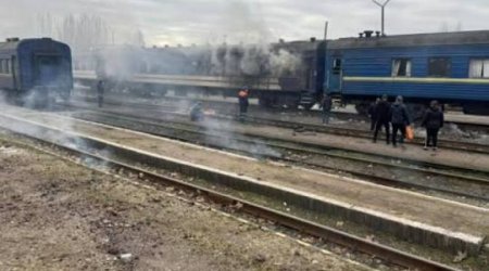 Rusiya Kiyevdə dəmir yoluna ballistik zərbə endirib