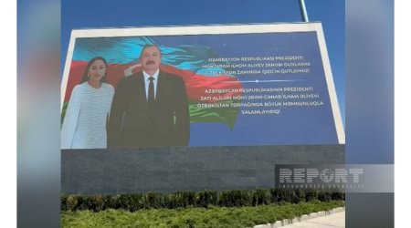 Daşkənddə İlham Əliyevin dövlət səfəri ilə bağlı qarşılanma bannerləri yerləşdirilib