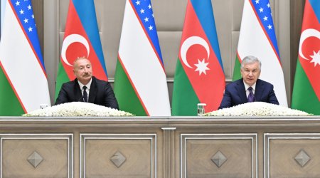 Azərbaycan və Özbəkistan prezidentləri mətbuata bəyanatlarla çıxış ediblər - Yenilənib