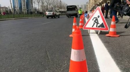 Bakının Rövşən Əliyev küçəsinin bir hissəsində nəqliyyatın hərəkəti məhdudlaşdırılacaq