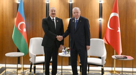 Ilham Aliyev Meets Recep Tayyip Erdogan in Bishkek
