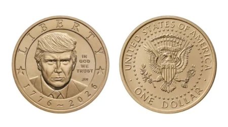 В США выпустили долларовые монеты с изображением Трампа