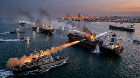 İran ordusu Hörmüz boğazında gəmilərə hücum edib