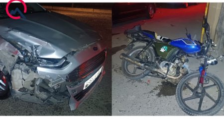 Tovuzda &ldquo;Ford&rdquo;la motosiklet toqquşub,xəsarət alan var