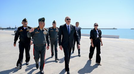 Prezident İlham Əliyev Hərbi Dəniz Qüvvələrində olub