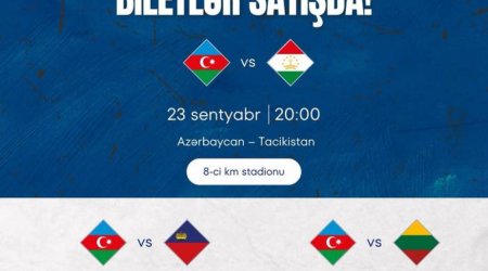 Azərbaycan millisinin 3 oyununun biletləri satışa çıxarılıb