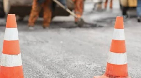 "Ulduz" metrostansiyasının qarşısındakı yola asfalt çəkilir