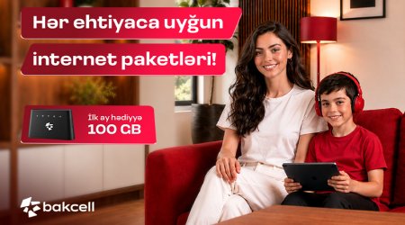 Bakcell-dən Wi-Fi modemi alın, ilk abunəliyiniz pulsuz olsun