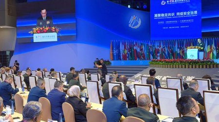 Defense Minister Zakir Hasanov attends opening of 13th Beijing Xiangshan Forum