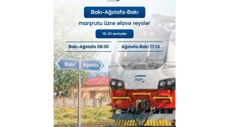 
Bakı-Ağstafa-Bakı marşrutu üzrə əlavə reyslər təşkil ediləcək