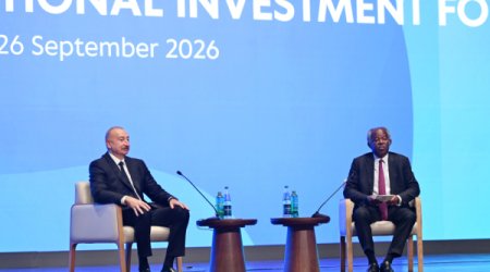Prezident II Azərbaycan Beynəlxalq İnvestisiya Forumunda iştirak edir - Canlı