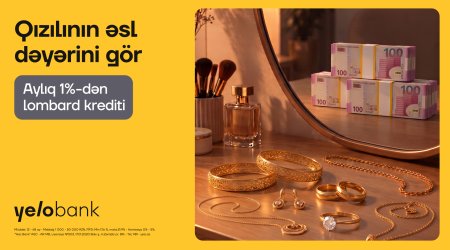 Yelo Bank qızıl sahiblərinə aylıq 1%-dən kredit təklif edir