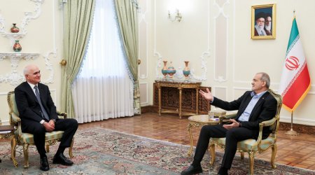 Şahin Mustafayev İran Prezidenti ilə görüşüb