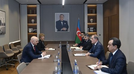 Ceyhun Bayramov Gürcüstanın Azərbaycana yeni təyin olunmuş səfirini qəbul edib