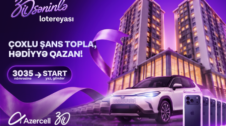 Azercell-in yubiley lotereyasında Fakturasız xətt abunəçiləri üçün hər həftə 7 iPhone və bir Toyota Corolla Cross uduşa çıxarılır!